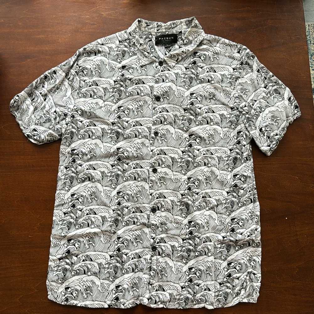 PACSUN Men’s Short Sleeve Button Down Shirt